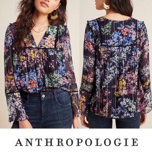 NWT Anthropologie Floral Blouse (XS)